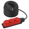Удлинитель силовой UK-3e-3x1.5-30m-IP44(KG) с заземлением 3 розетки каучук 30м КГ 3х1.5кв.мм IP44 Эр
