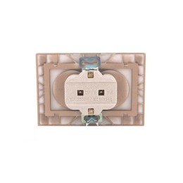 Розетка 2-м СП Mira 16А IP20 без заземл. со вставкой керамика свет. корич. перламутр. LEZARD 701-313