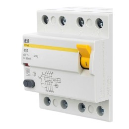 Выключатель дифференциального тока (УЗО) 4п 40А 30мА тип AC ВД1-63 KARAT IEK MDV10-4-040-030