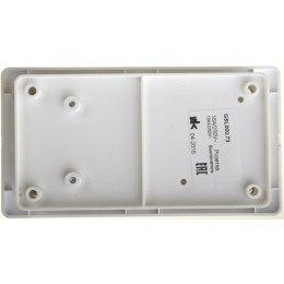 Блок комбинированный Glossa (розетка + 2-кл. выкл. с подсветкой) бел. SE GSL000173