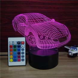 Светильник светодиодный настольный NL-403 "Машинка" 3Вт RGB USB ночник фиолет. Camelion 14561