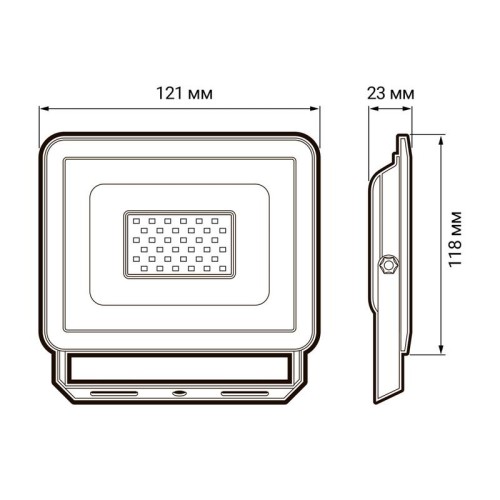 Прожектор светодиодный СДО-10 20Вт 6500К IP65 230В ДО GR ФАZА 5032057