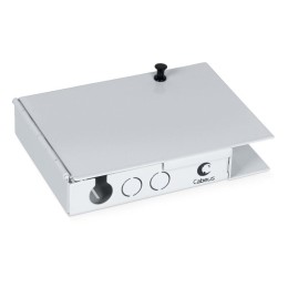 Бокс оптический настенный JJT-4-ST на 4ST со сплайс-кассетой и КДЗС без пигтейлов и проходн. адаптер