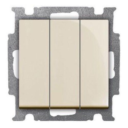 Выключатель 3-кл. 1п СП Basic 55 16А IP20 250В с клавишей механизм сл. кость ABB 2CKA001012A2158