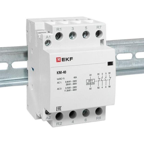 Контактор модульный КМ 40А 2NО+2NC (3 мод.) PROxima EKF km-3-40-22