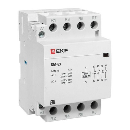 Контактор модульный КМ 63А 4NC (3 мод.) PROxima EKF km-3-63-04