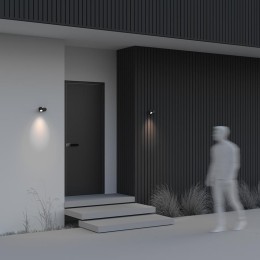 Светильник Wall Street 1х50Вт GU10 IP54 бра настен. Maytoni O010WL-01B