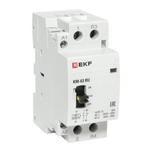 Контактор модульный КМ РУ 63А 1NO+1NC (2 мод.) PROxima EKF km-2m-63-11