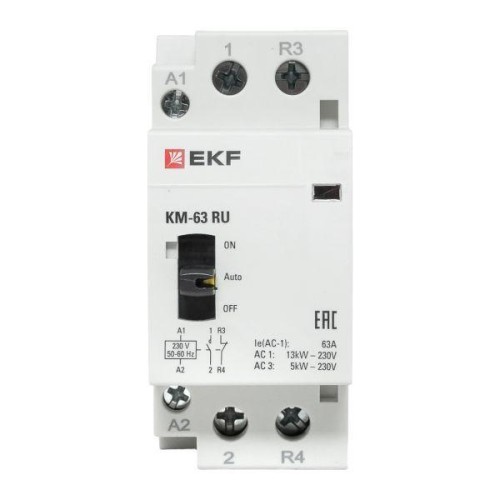 Контактор модульный КМ РУ 63А 1NO+1NC (2 мод.) PROxima EKF km-2m-63-11