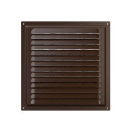 Решетка вентиляционная с покрытием полимерной эмалью с сеткой 250х250 cталь корич. ERA 2525МЭ кор