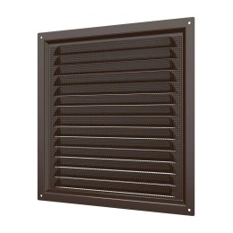 Решетка вентиляционная с покрытием полимерной эмалью с сеткой 250х250 cталь корич. ERA 2525МЭ кор