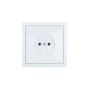 Розетка 1 мест. б/з СП ZIMA IP20 16А ПБТ безвинт. зажим бел. LEZARD 704-0288-121BQC