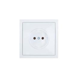 Розетка 1 мест. б/з СП ZIMA IP20 16А ПБТ безвинт. зажим бел. LEZARD 704-0288-121BQC