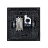 Розетка 2-м TV+RJ45 кат.6 FORTE&PIANO FP137 черн. IEK FP-AK20-2-K02