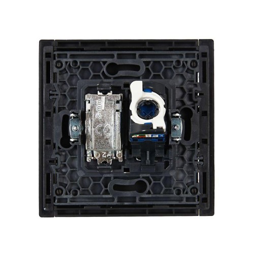 Розетка 2-м TV+RJ45 кат.6 FORTE&PIANO FP137 черн. IEK FP-AK20-2-K02