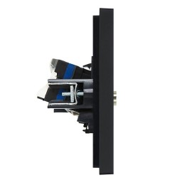 Розетка 2-м TV+RJ45 кат.6 FORTE&PIANO FP137 черн. IEK FP-AK20-2-K02