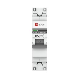 Выключатель автоматический модульный 1п C 50А 6кА ВА 47-63 DC PROxima EKF mcb4763-DC-1-50C-pro