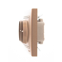 Розетка 2-м СП Mira 16А IP20 с заземл. со вставкой керамика свет. корич. перламутр. LEZARD 701-3131-