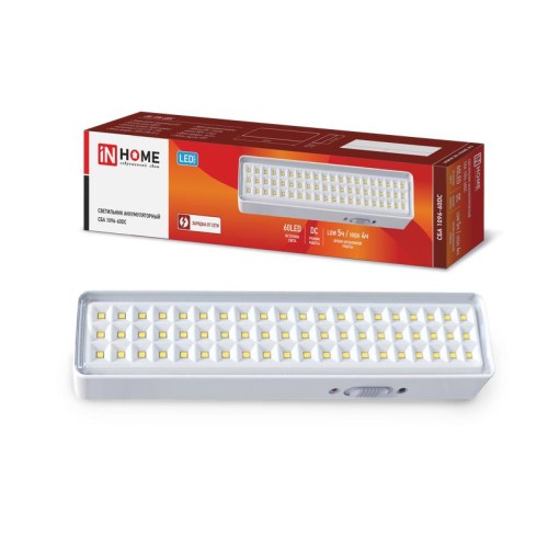 Светильник светодиодный СБА 1096-60DC 60LED 1.5А.ч lithium battery DC аварийный IN HOME 469061202948