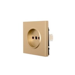 Розетка 1 мест. б/з ПБТ СП ZIMA IP20 16А безвинт. зажим зол. LEZARD 704-3688-121BQC