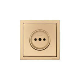 Розетка 1 мест. б/з ПБТ СП ZIMA IP20 16А безвинт. зажим зол. LEZARD 704-3688-121BQC