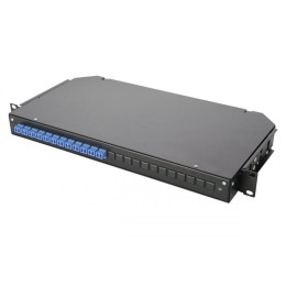 Панель оптическая 47C-24 19дюйм 1U фиксир. корпус на 24 адаптера 8 дуплекс LC адаптеров OS2 Eurolan