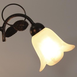 Светильник "Мотив" 131 (плафон Ландыш) НСБ 01-3х60-119 Е14 [ИМ] потолочн. медь ант. Элетех 100540511