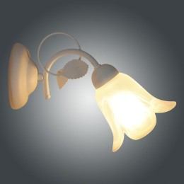 Светильник "Мотив" 511 (плафон Ландыш) НББ 01-60-125 Е14 [ИМ] настен. бел.муар Элетех 1005405113