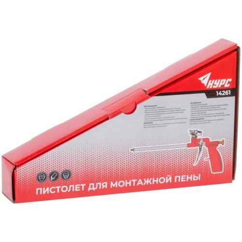 Пистолет для монтажной пены пластик. корпус КУРС 14261