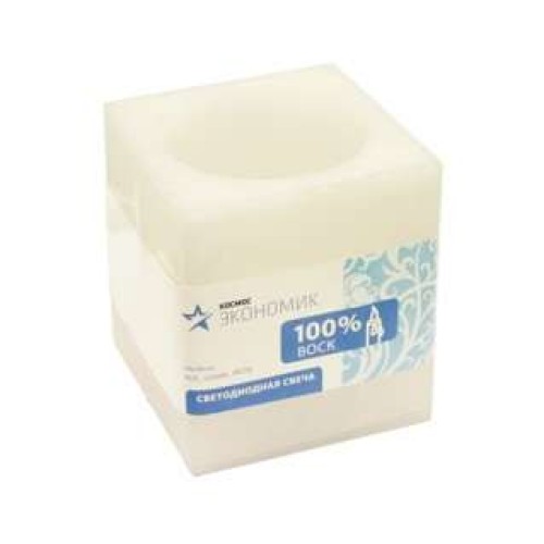 Свеча светодиодная восковая WC06 (бел. запах маракуйи) Космос KOC_Candle_WC06
