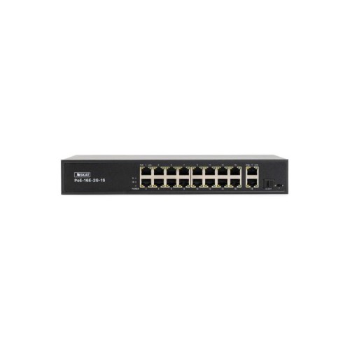 Коммутатор SKAT PoE-16E-2G-1S PoE Plus 260Вт порты:16-Ethernet 2-Uplink 1-SFP Бастион 4075