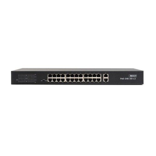 Коммутатор SKAT PoE-24E-2G v.2 PoE Plus 250Вт порты: 24-Ethernet 2-Uplink Бастион 4077
