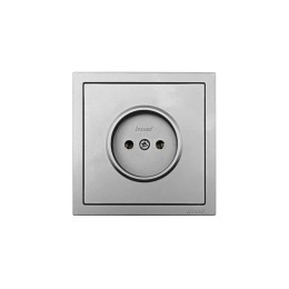 Розетка 1 мест. б/з ПБТ СП ZIMA IP20 16А безвинт. зажим сер. матов. LEZARD 704-7488-121BQC