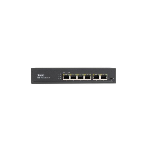 Коммутатор SKAT PoE-4E-2E v.2 PoE Plus 65Вт порты: 4-Ethernet 2-Uplink Бастион 4071