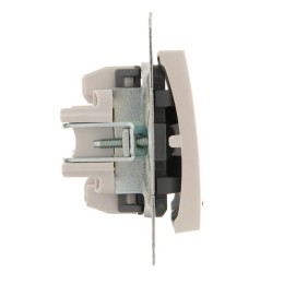 Выключатель 2-кл. 1п СП Karina 10А IP20 с подсветкой механизм жемчуж./бел. перламутр. LEZARD 707-308