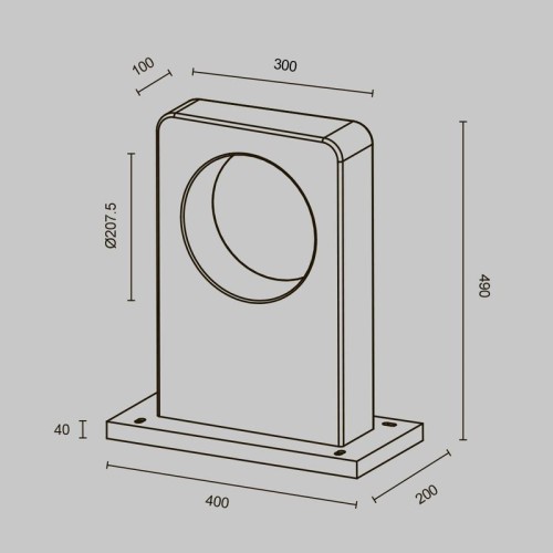 Светильник Betone 7Вт 3000К IP65 ландшафтный Maytoni O469FL-L7CM3K