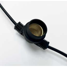 Гирлянда уличная "Белт-лайт" PBL-S60/L18+1.5 Black E27 IP65 18м 60ламп 1.5м шнур соедин. в линию max