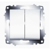 Выключатель 2-кл. 1мод. СП Cosmo 10А IP20 механизм бел. ABB 619-010200-202