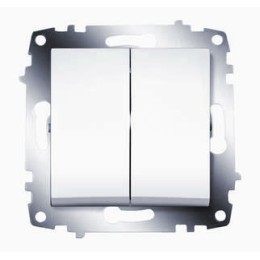 Выключатель 2-кл. 1мод. СП Cosmo 10А IP20 механизм бел. ABB 619-010200-202