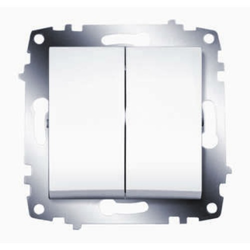 Выключатель 2-кл. 1мод. СП Cosmo 10А IP20 механизм бел. ABB 619-010200-202