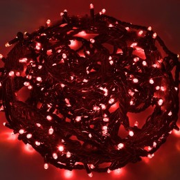 Гирлянда светодиодная "Твинкл Лайт" 20м 240LED красн. 20Вт 230В IP67 с контроллером 8 режимов провод