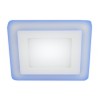 ЭРА LED 4-9 BL Светильник светодиодный квадратный c cиней подсветкой LED 9W 540LM 220V 4000K
