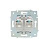 Розетка компьютерная 2-м СП ASTI IP20 RJ45 механизм бел. LEZARD 7081-0288-141