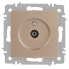 Розетка телевизионная одиночная TV СП Accent 6-301-04 IP20 шампань Intro Б0063609