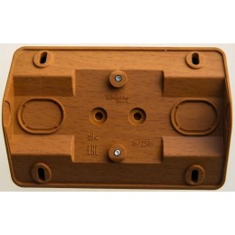 Розетка угловая 2-м ОП Этюд 16А IP20 без заземл. без защ. шторок бук SE PA16-105T