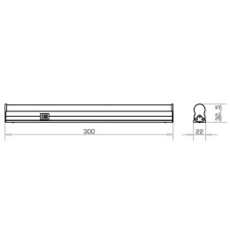 Светильник светодиодный LWL-2016-01 5Вт 6000К 220В с выкл. на корпусе с сетевым проводом пластик. бе