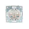 Розетка компьютерная 2-м СП ASTI IP20 RJ45 механизм жемчуж./бел. перламутр. LEZARD 7081-3088-141