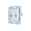 Розетка компьютерная 2-м СП ASTI IP20 RJ45 механизм жемчуж./бел. перламутр. LEZARD 7081-3088-141