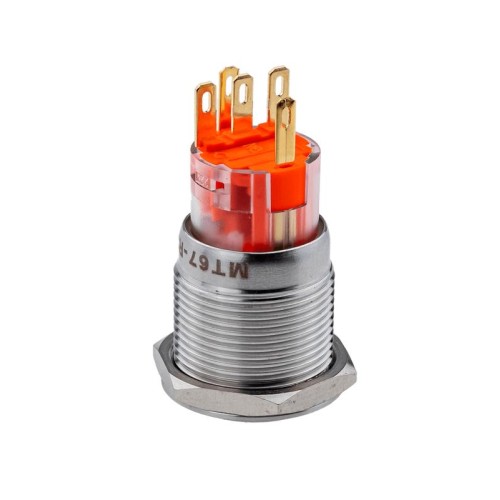 Кнопка IP67 с подсветкой зел. с фиксацией 1NO+1NC 220В AC MT67-F220G11 ОВЕН 107352