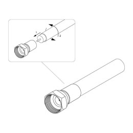 Разъем антенный на кабель штекер F для кабеля SAT (с резиновым уплотнителем) (блист.2шт) Rexant 06-0